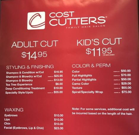 Cost Cutters Prices